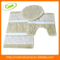 Tapis de bain en acrylique 3pcs avec article Latex Back Household